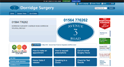 Desktop Screenshot of dorridgesurgery.co.uk
