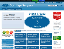 Tablet Screenshot of dorridgesurgery.co.uk